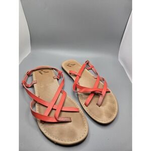 RC Report Women's Coral Strappy Flat Sandals Leather Size 9